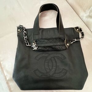 Chanel Black Designer Tote Bag